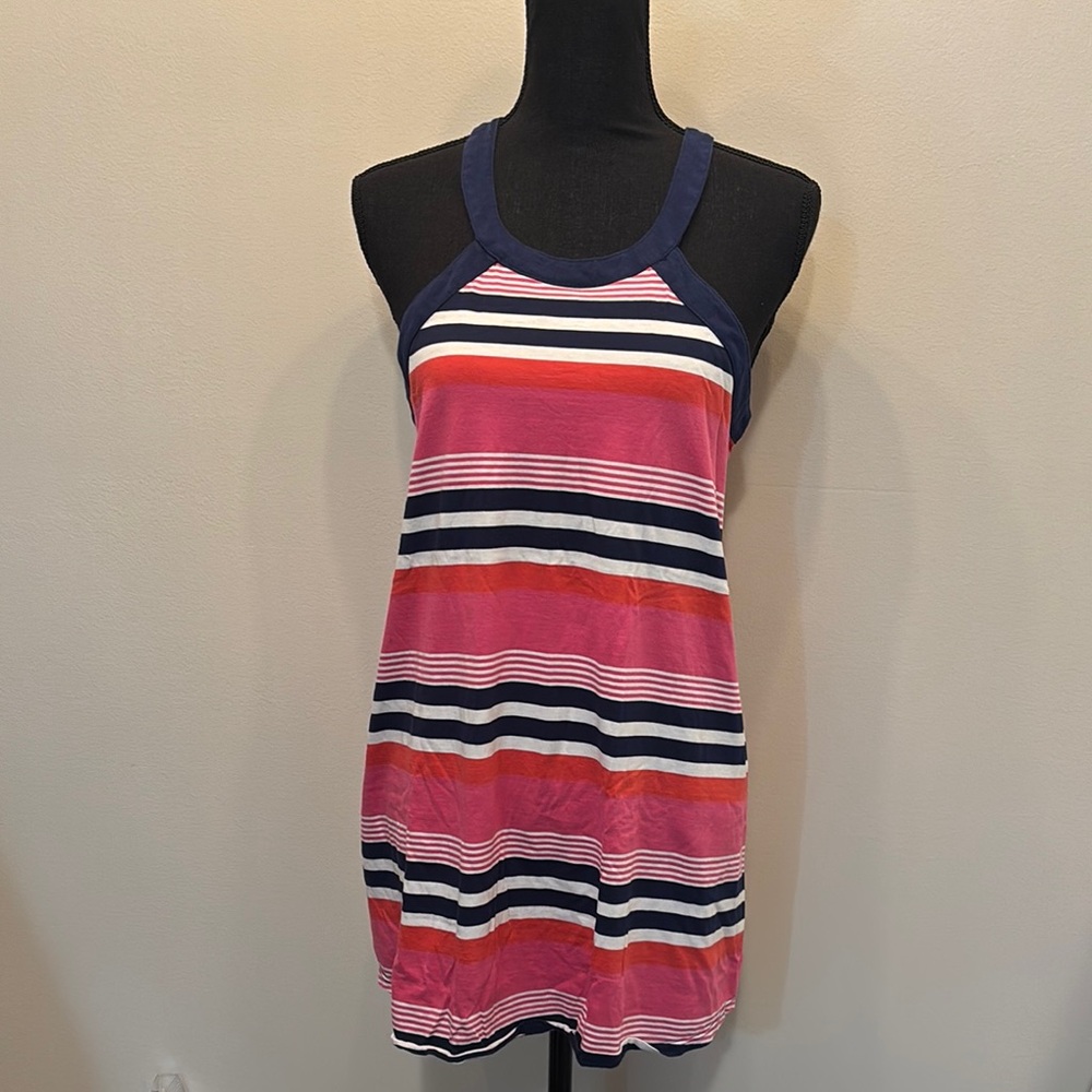 Kate Spade Womenâs Size L Pink and Navy Striped Tankâ Top